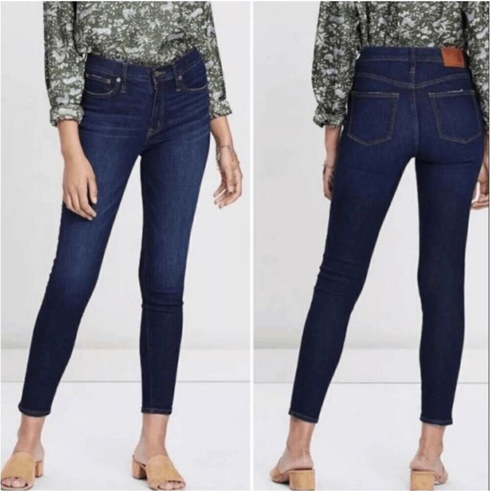J. Crew 9” High Rise Toothpick Dark Blue High Rise Women's Jeans size 30